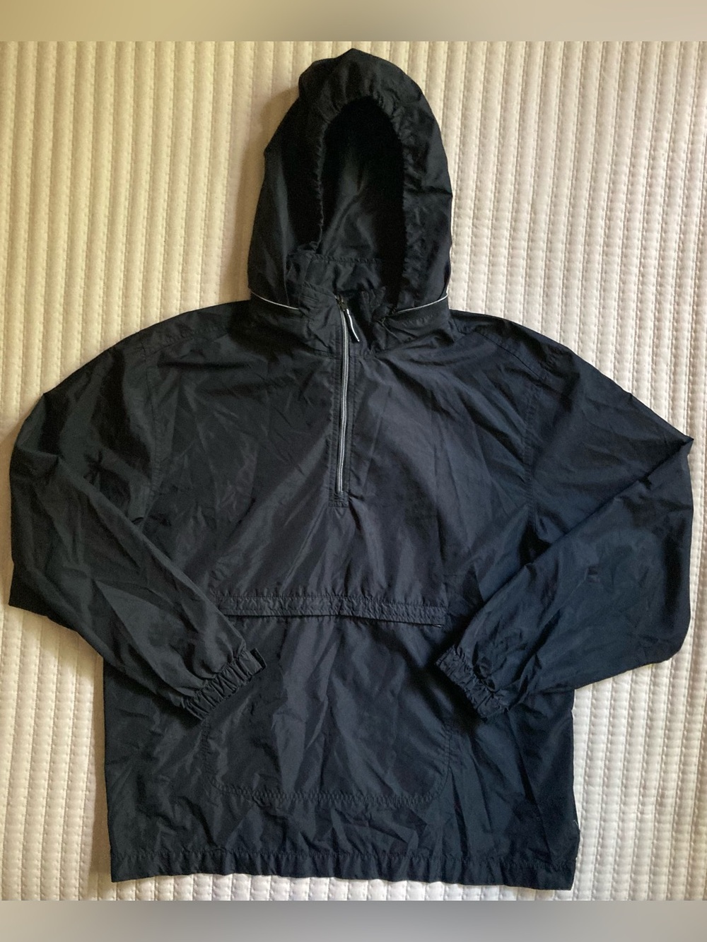 Vintage Nike 1/4 Zip Hooded Windbreaker Men’s XL Black Athletic Y2K Jacket